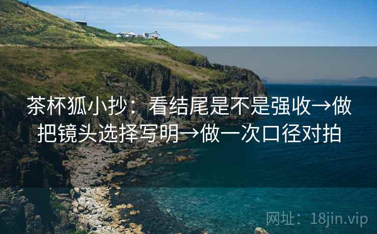 茶杯狐小抄:看结尾是不是强收→做把镜头选择写明→做一次口径对拍 茶杯狐小抄:看结尾是不是强收→做把镜头选择写明→做一次口径对拍